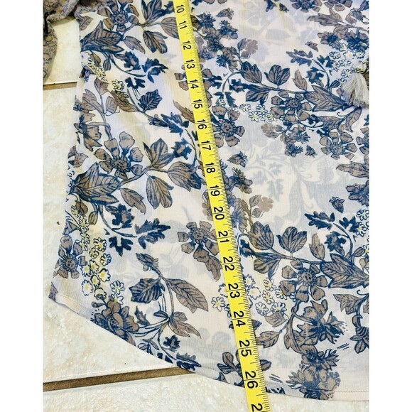 Free People Women Size S Hendrix Semi Sheer Floral Blouse Boho Festival Peasant - Picture 13 of 15